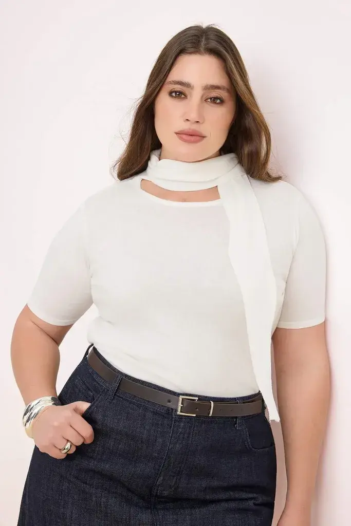Trendyol Curve Ženska bluza Tbbss26Af00016, Krem