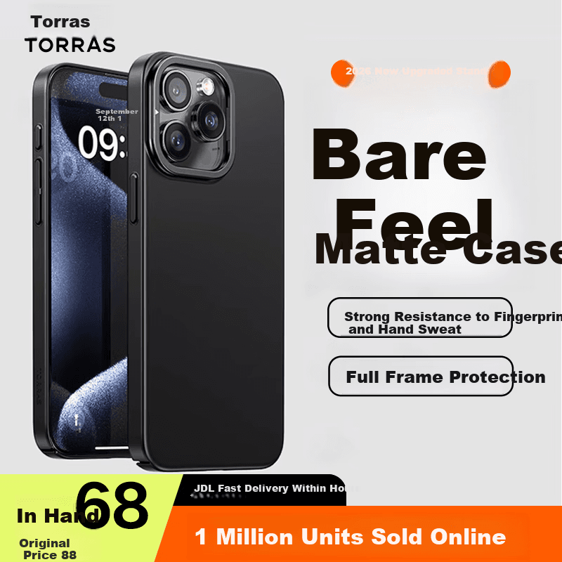 Torras Maska za mobilni telefon Apple 16 Pro Max, Crna