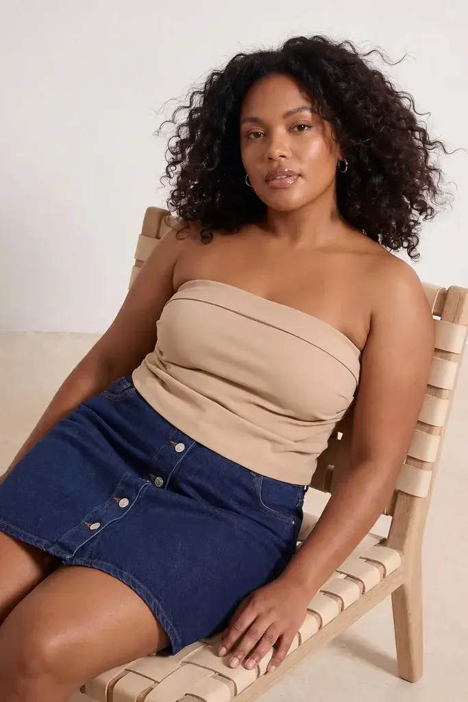 Trendyol Curve Ženska bluza Tbbss26Af00004, Bež