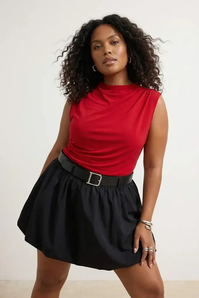 Trendyol Curve Ženska bluza Tbbss26Af00065, Crvena