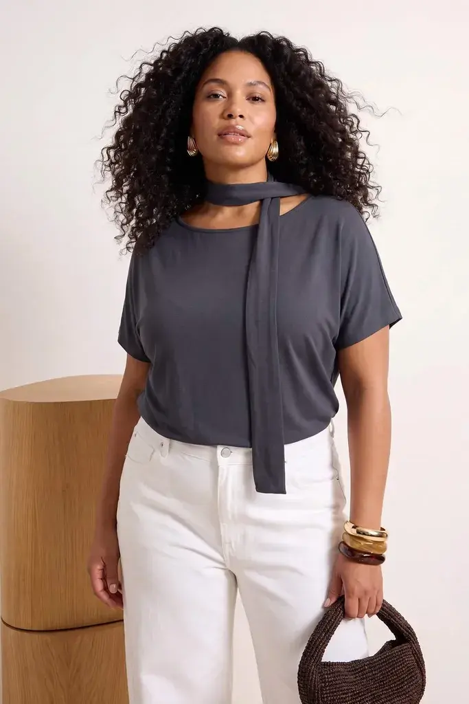 Trendyol Curve Ženska bluza Tbbss26Af00141, Antracit