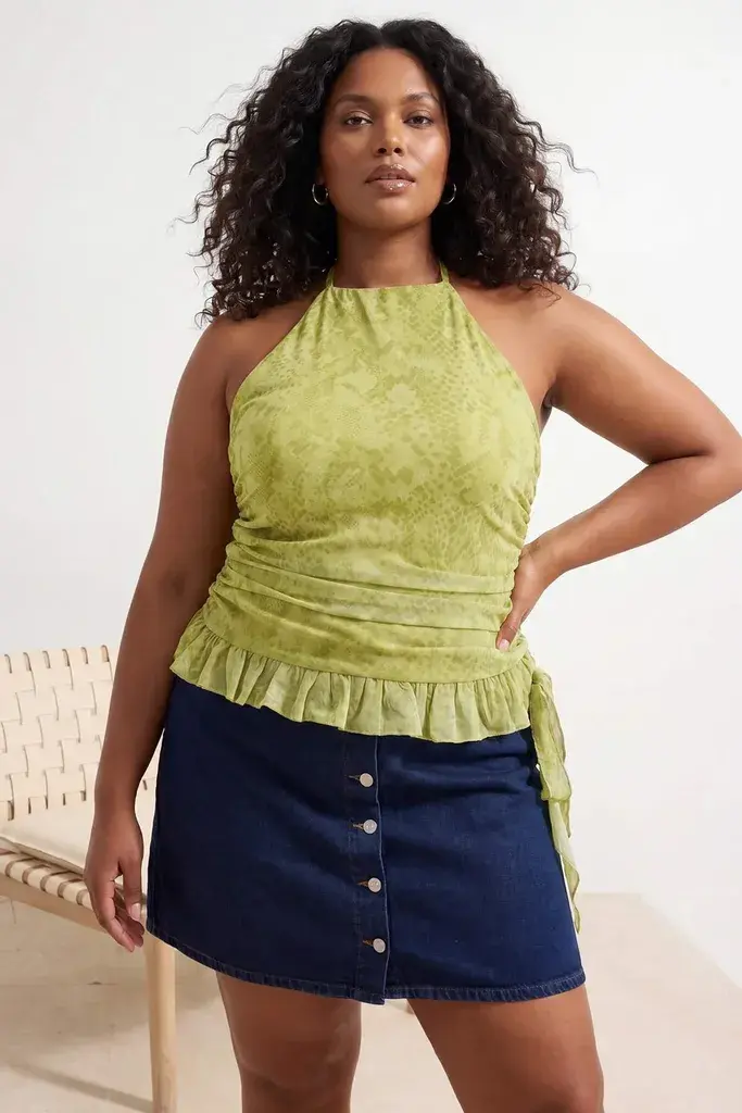 Trendyol Curve Ženska bluza Tbbss26Af00068, Zelena