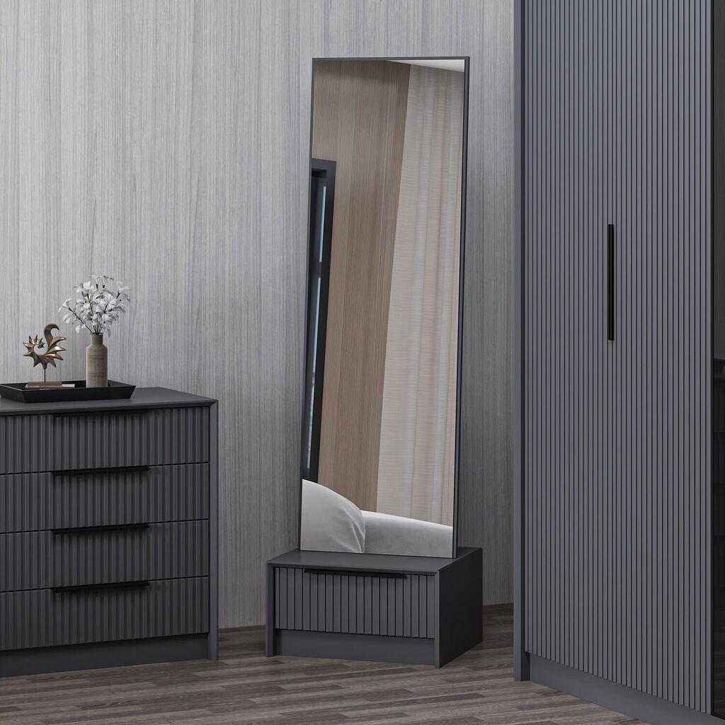 Hanah Home Sto za šminkanje Kale Luxe Soft-4803, 54x178x45 cm, Antracit