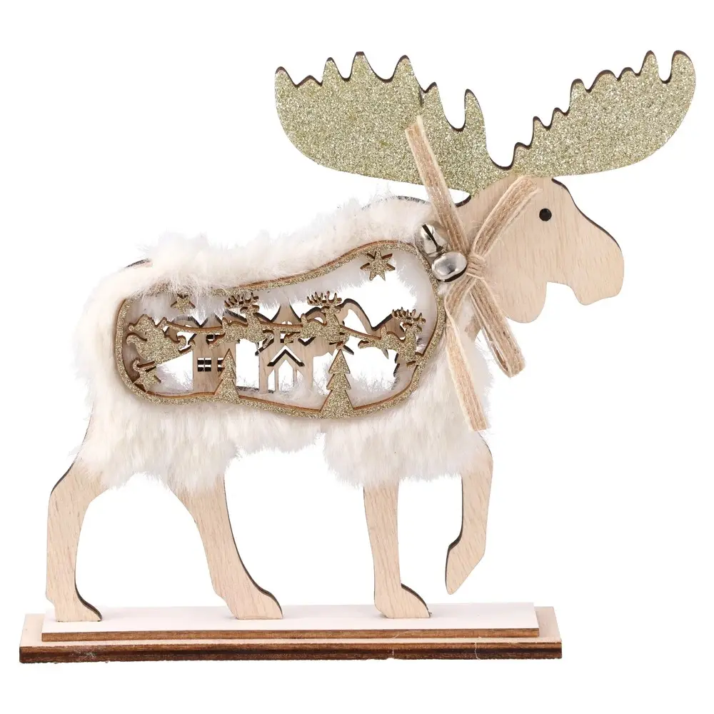 Festa Novogodišnja dekoracija Irvas Sven, 15cm, Beli