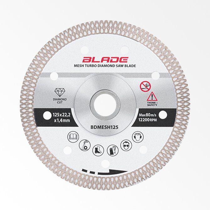 Blade Dijamantski disk za sečenje tvrde keramike Turbo BDMESH125
