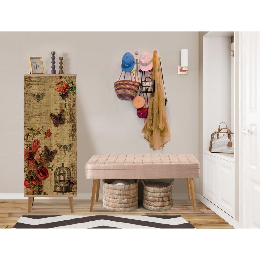 Hanah Home Set Nameštaj za hodnik Filinta 734 0900, Prljavo roze