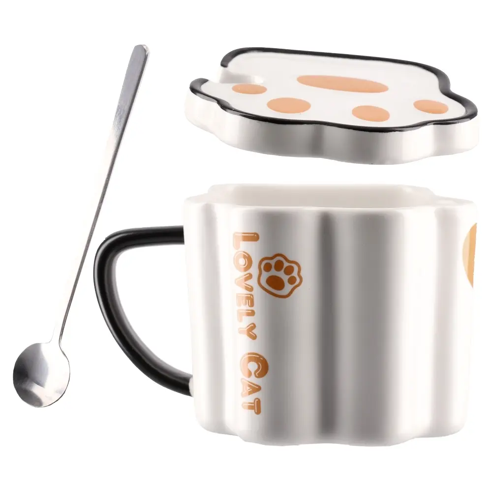 Šolja sa poklopcem Šapa Moka kid, Bela