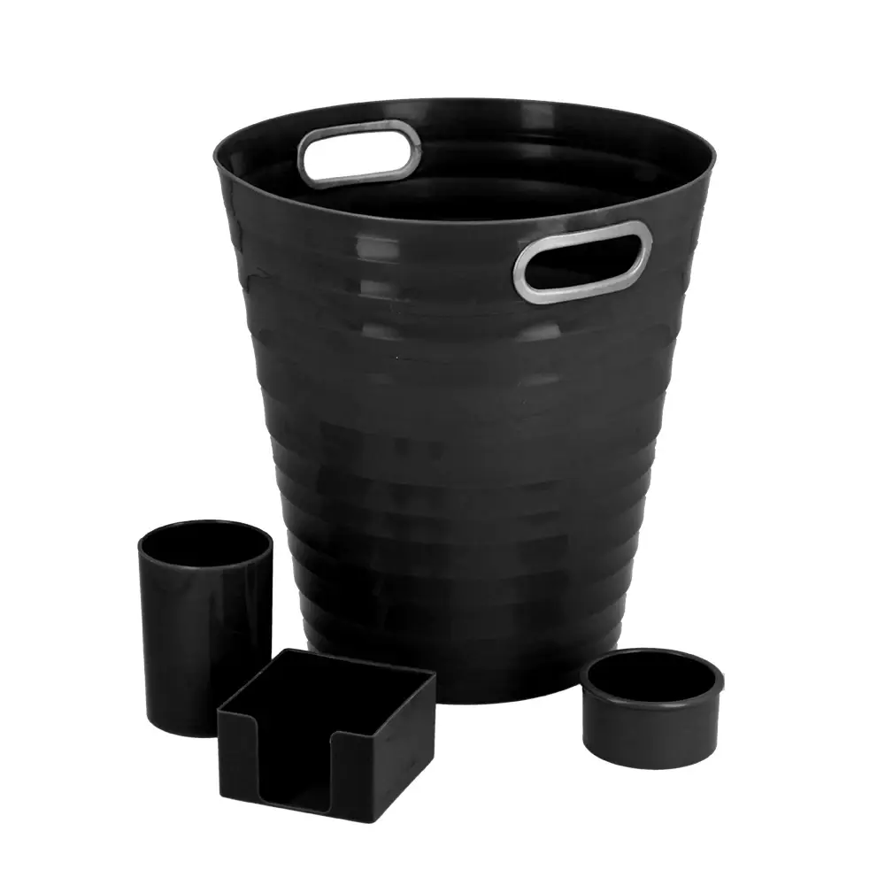 Kancelarijski set, PVC, 4 dela, Crni