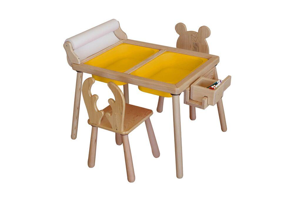 Hanah Home Dečiji sto i  2 stolice, Žuti