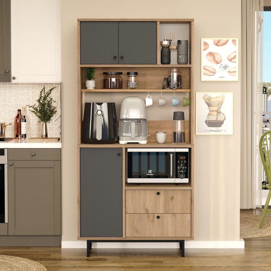 Hanah Home Komoda RE4-SA, 88x180x35.5 cm, Antracit