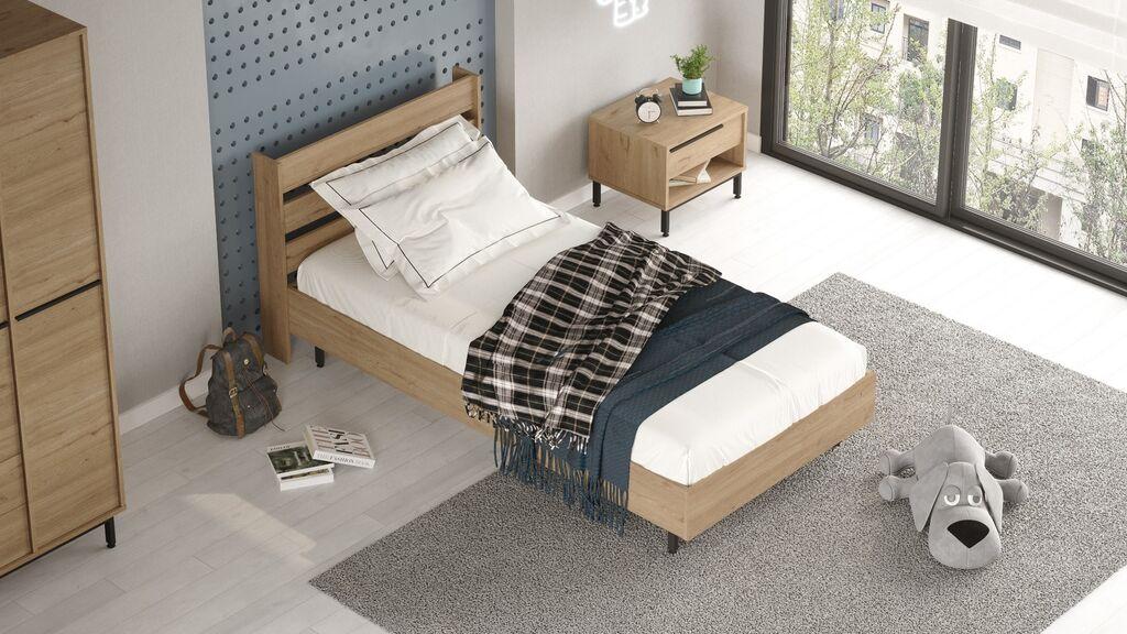 Hanah Home Ram za krevet On13-S, 108.5x205.6 cm,Boje oraha