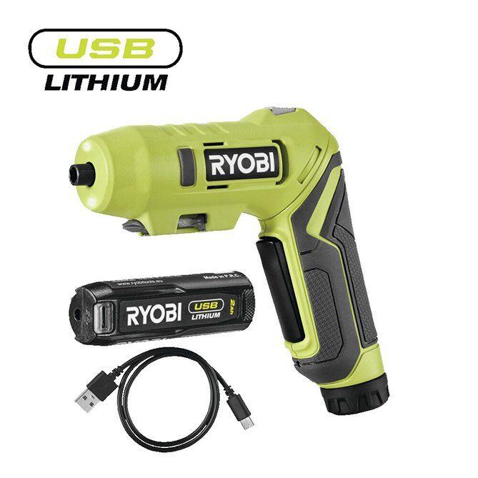 Ryobi Kompaktni bežični okretni odvijač USB Lithium 4V, 2.0Ah RSDP4-120G