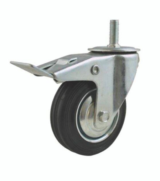 Poljobit Točak okretni sa kočnicom na šrafu industrijski, 160 mm