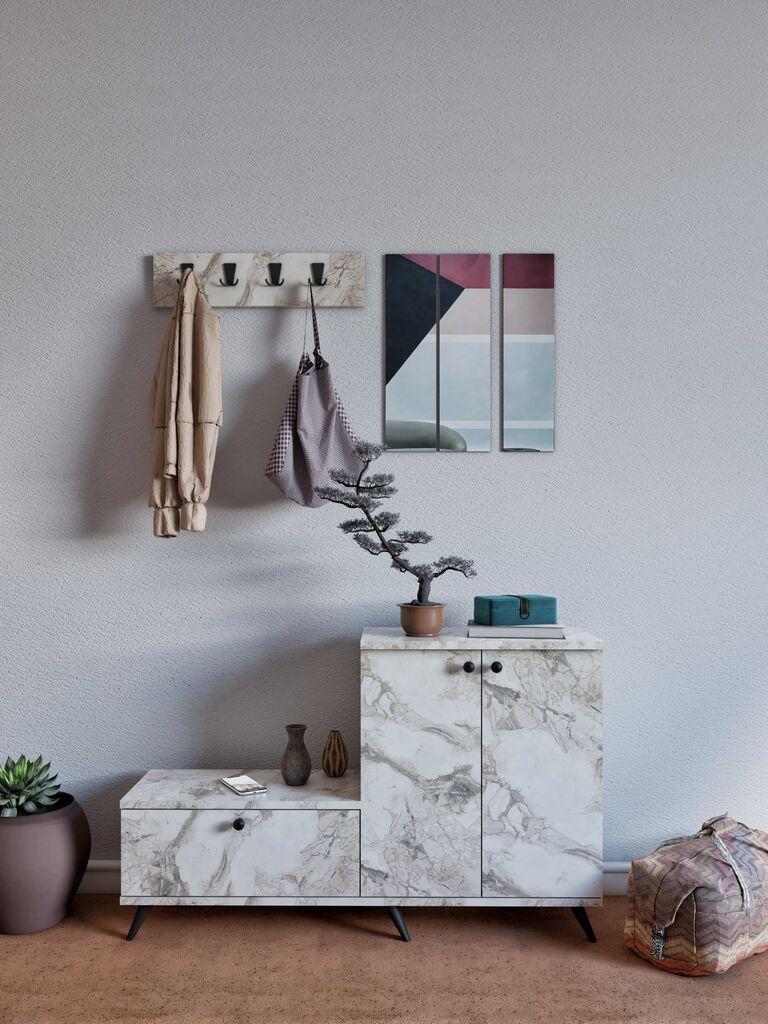 Hanah Home Cipelarnik Evva, 120x76x30 cm, Krem