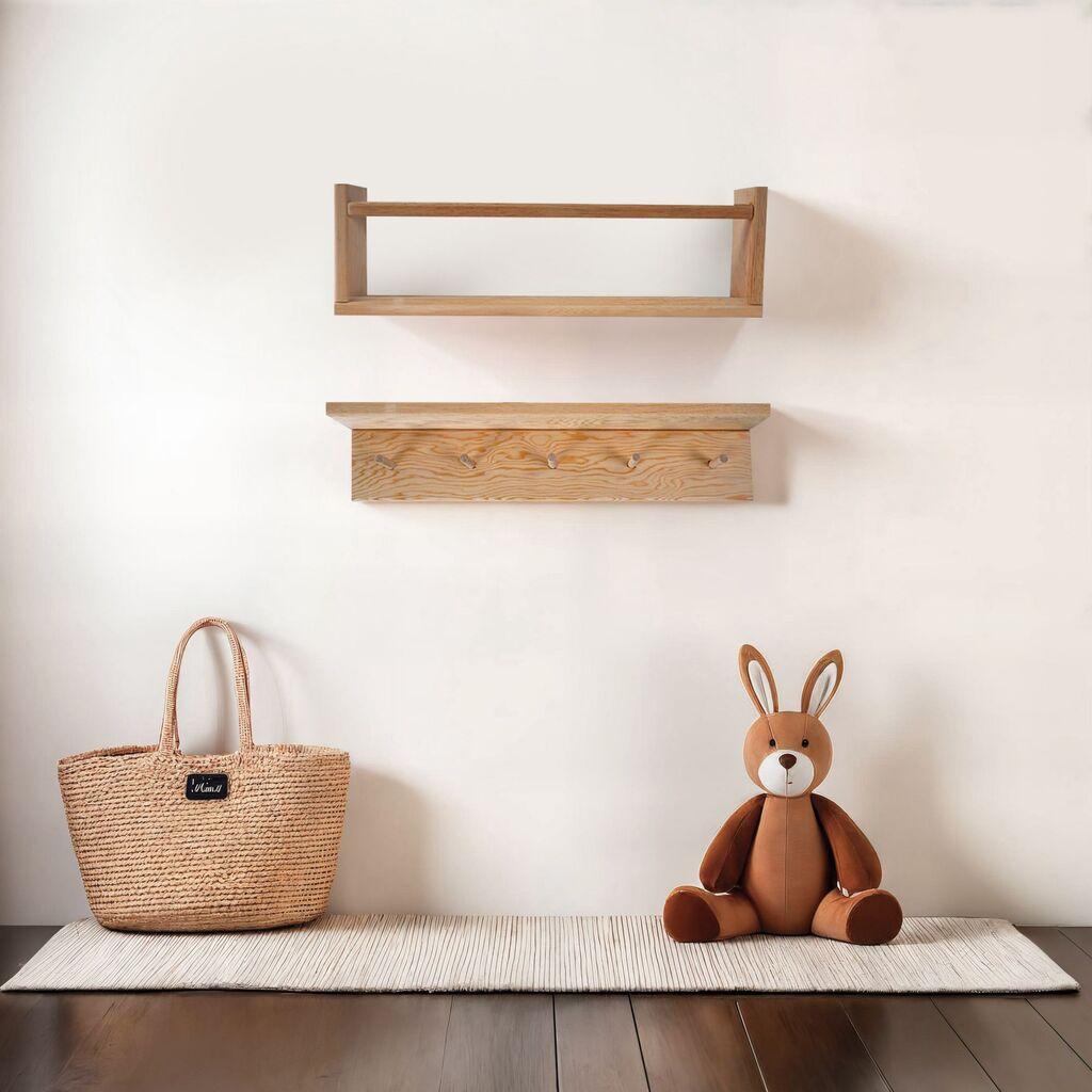 Hanah Home Set zidnih polica BLTYZ-AKTV038, 50x15x8 cm, 2 komada, Boje hrasta