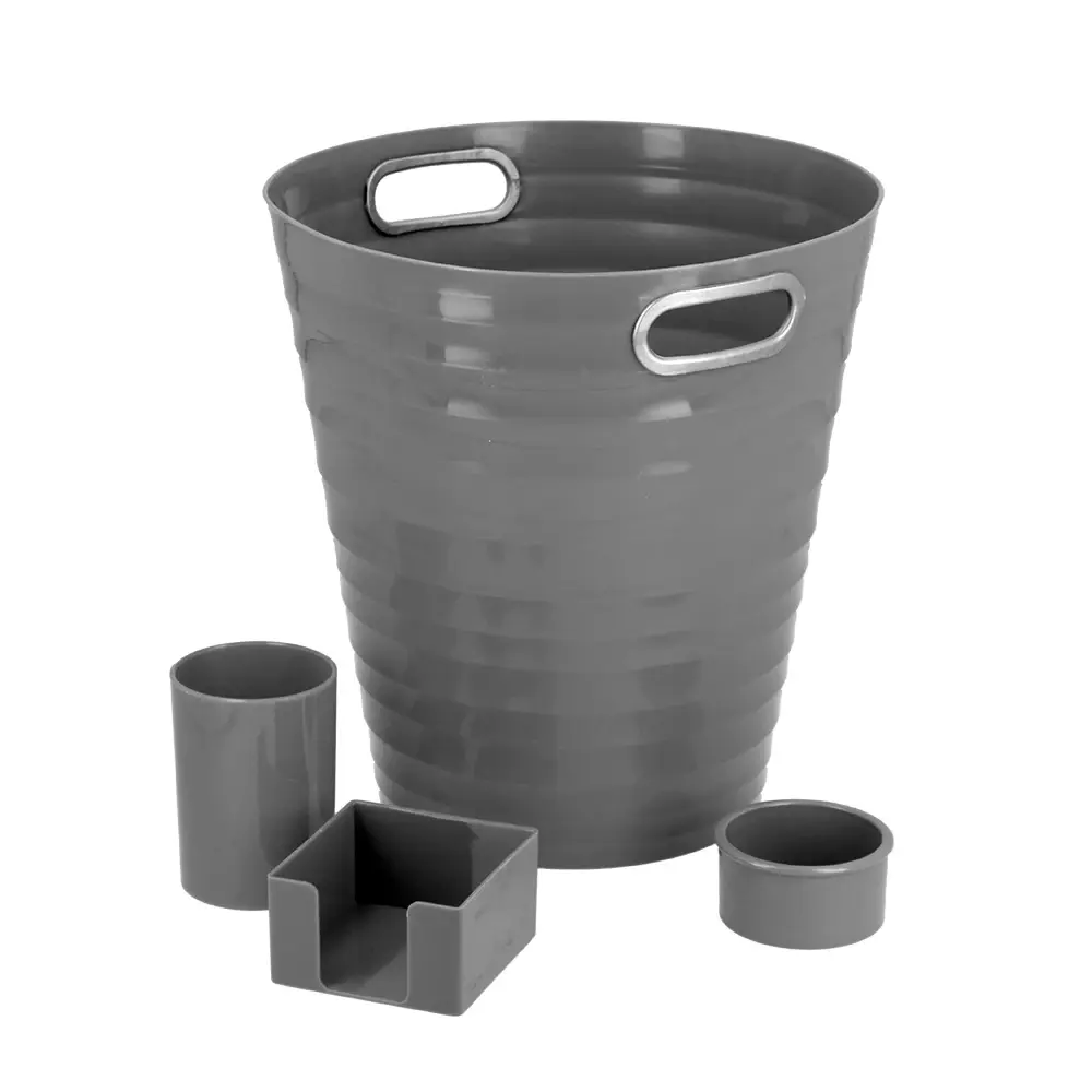 Kancelarijski set, PVC, 4 dela, Sivi