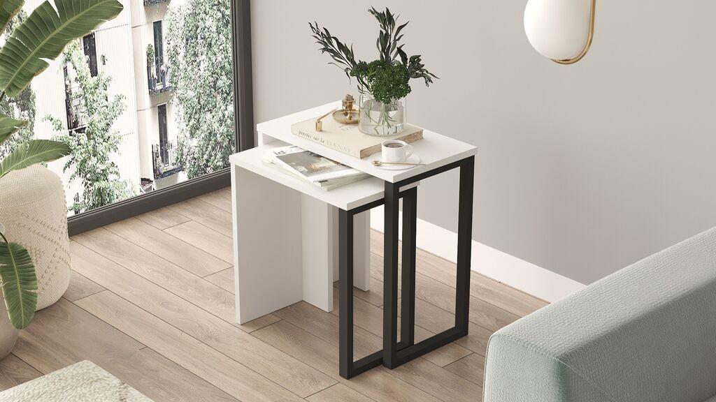 Hanah Home Set klub stolova On7-W, 2 komada, Beli