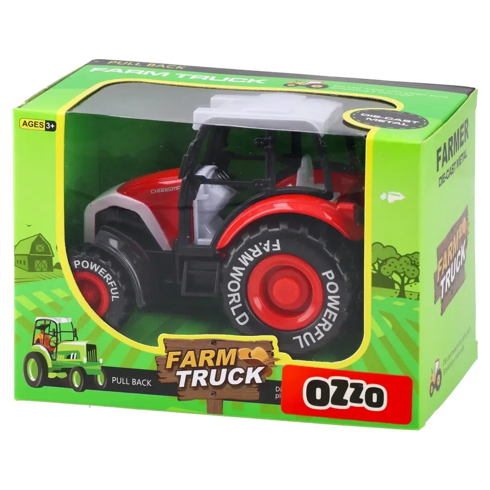 Igračka traktor sa prikolicom Farmer truck, Crvena