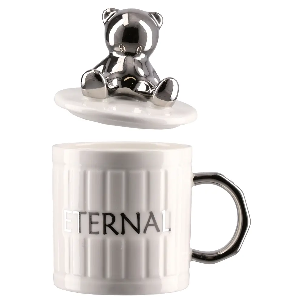 Šolja sa poklopcem Meda Moka, 350ml, Bela