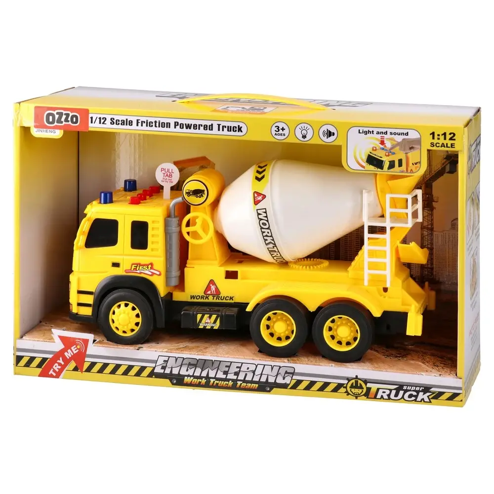 Igračka kamion kamion sa mešalicom sa zvukom i svetlima 703 Speed, Žuta