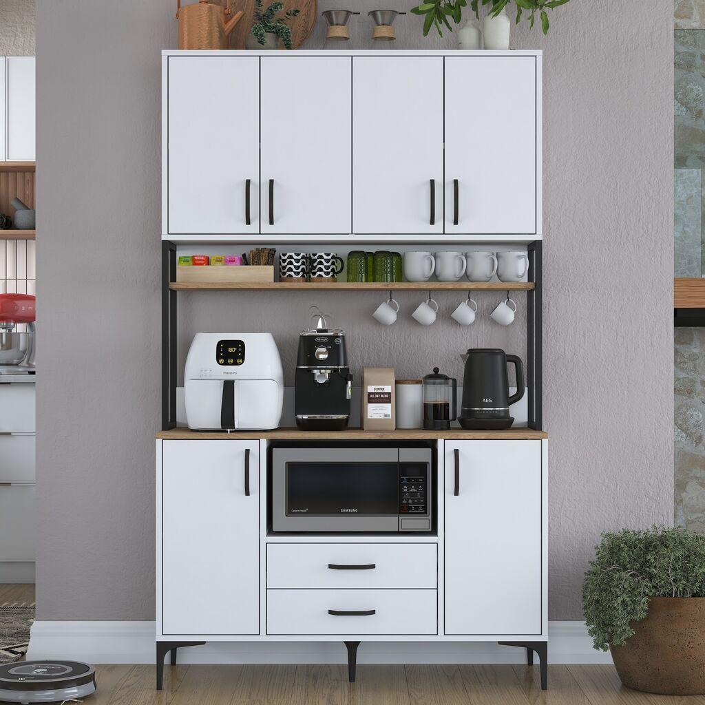 Hanah Home Komoda JE169 3400, 120x198.6x40 cm, Bela