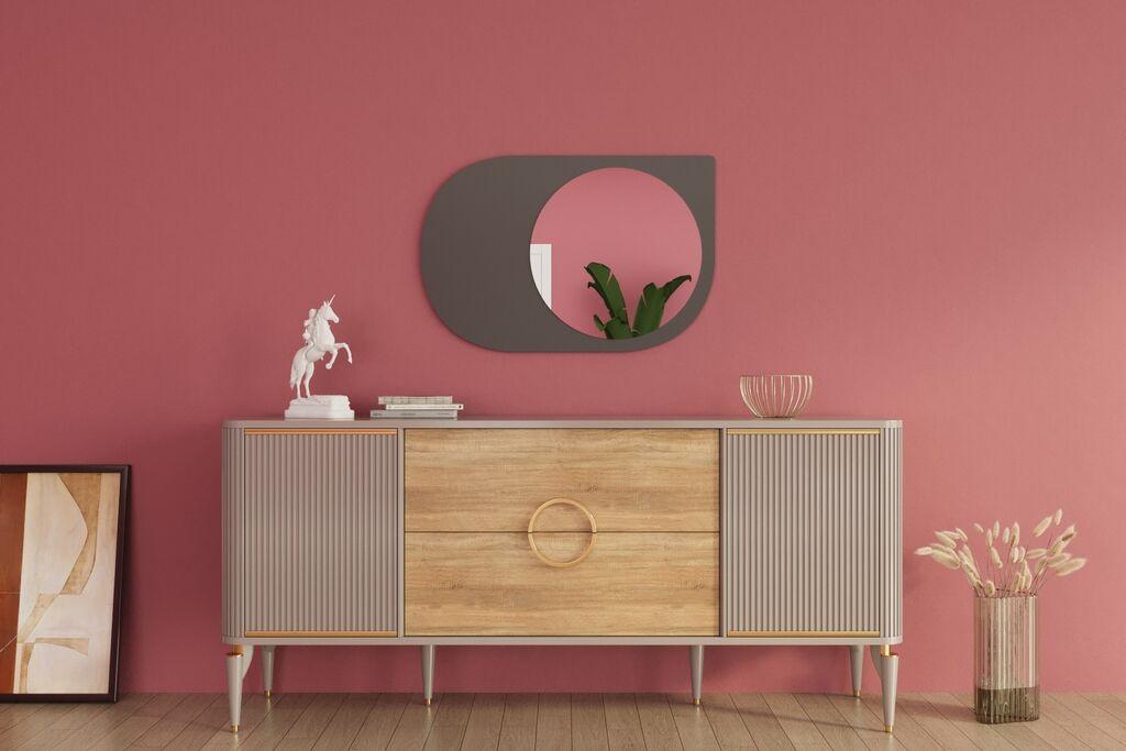 Hanah Home Ogledalo Pubble, Antracit