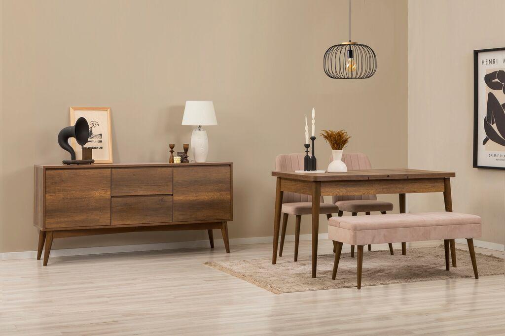 Hanah Home Trpezarijski set Vina 02 1048, Smeđi