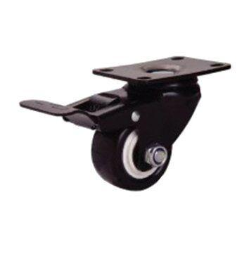 Poljobit Točak ojačani okretan sa kočnicom na pločici, 63 mm