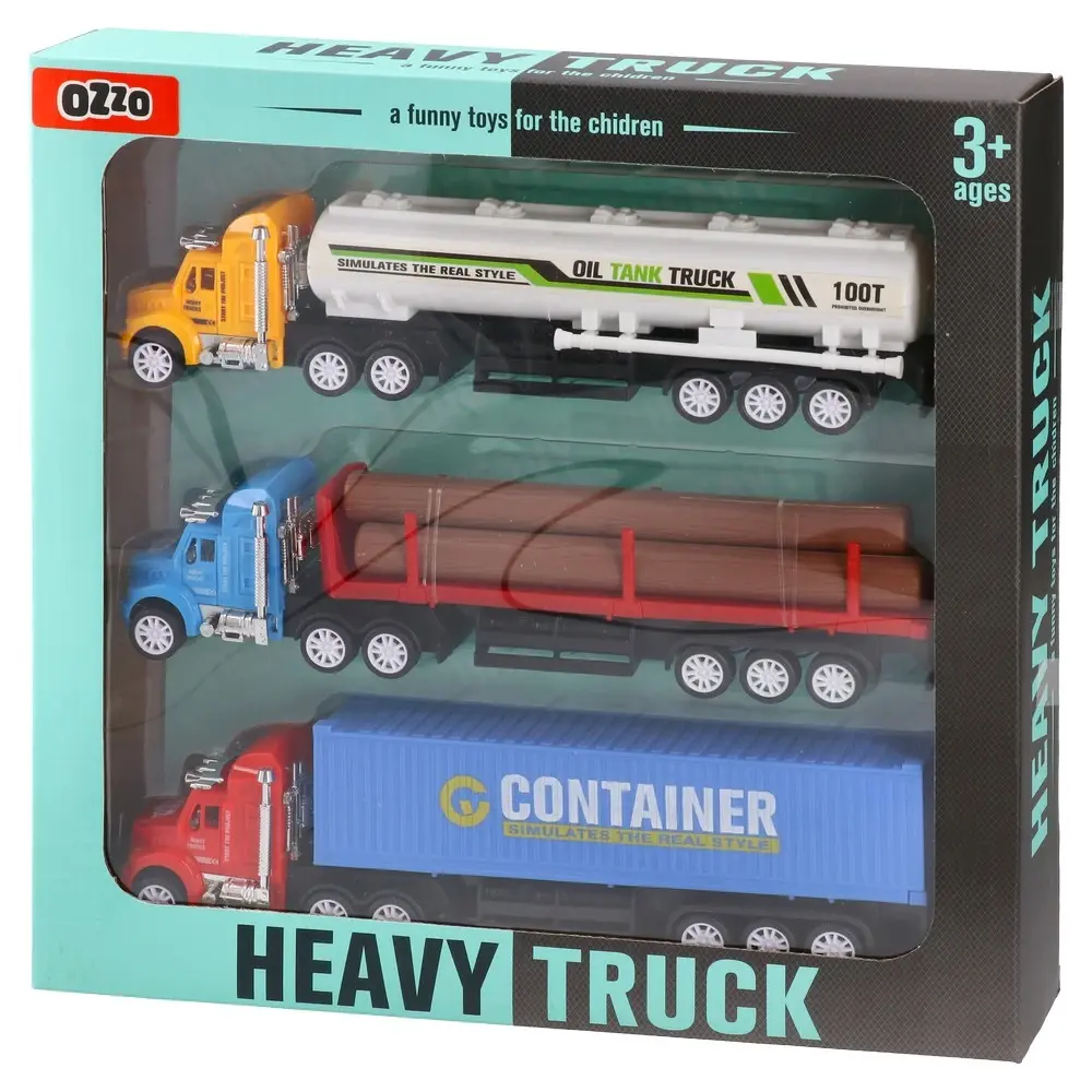 Igračka set kamiona Heavy truck, 3 komada, Šareni