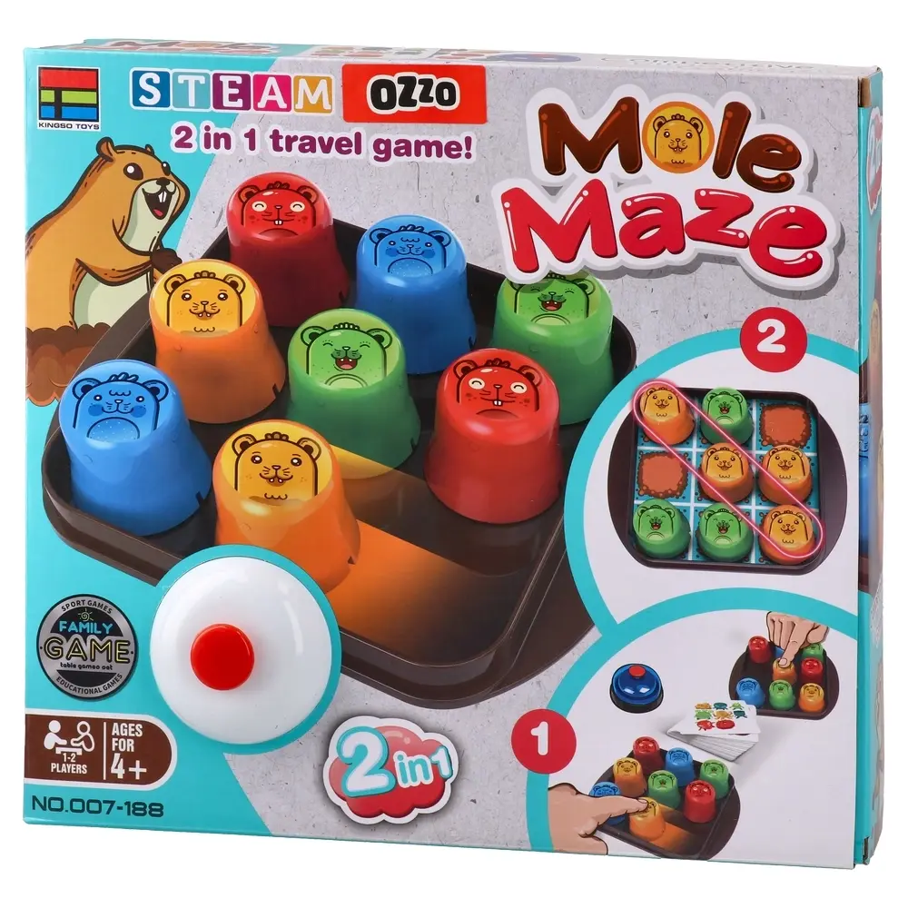 Kingso toys Društvena igra Mole maze 2in1
