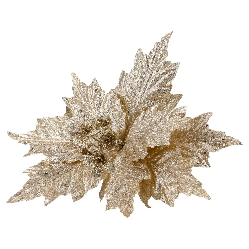 Festa Novogodišnja dekoracija Cvet Blossom, 33 cm, Šampanjac