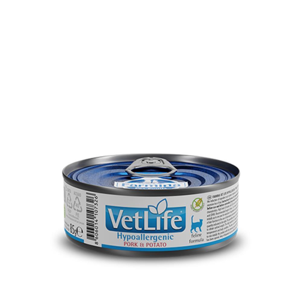 Vet Life Medicinska hrana za mačke ND Cat Hypoallergenic, Sinjetina i kropmir, 85g