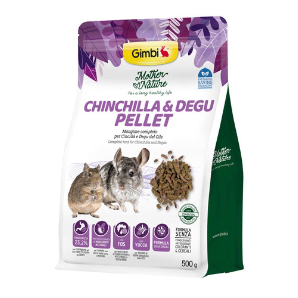 Gimbi Pelet hrana za činčile i degue Mother Nature, 500 g