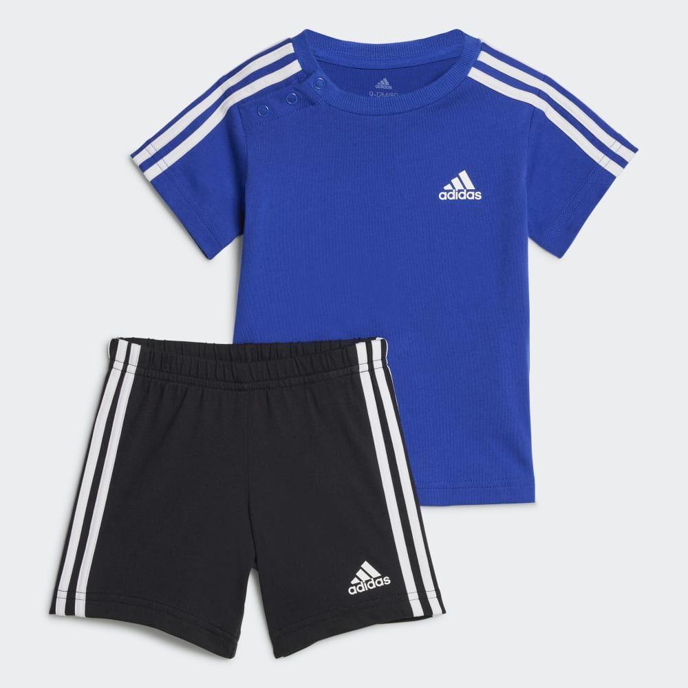 Adidas Set za dečake majica i šorc i 3s sport, Plavo-crni