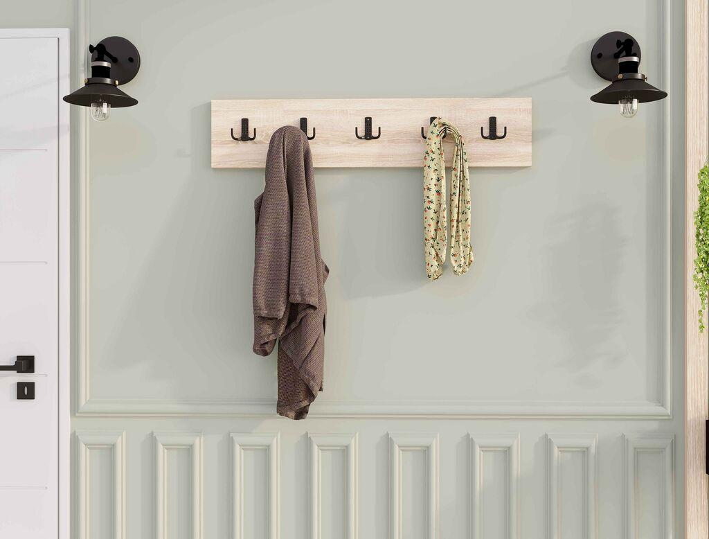 Hanah Home Zidni čiviluk Besli, 80x17x1.8 cm, Boje hrasta