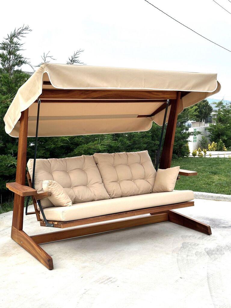 Hanah Home Baštenska ljuljaška Sia 2400, 215x195x134 cm, Bež