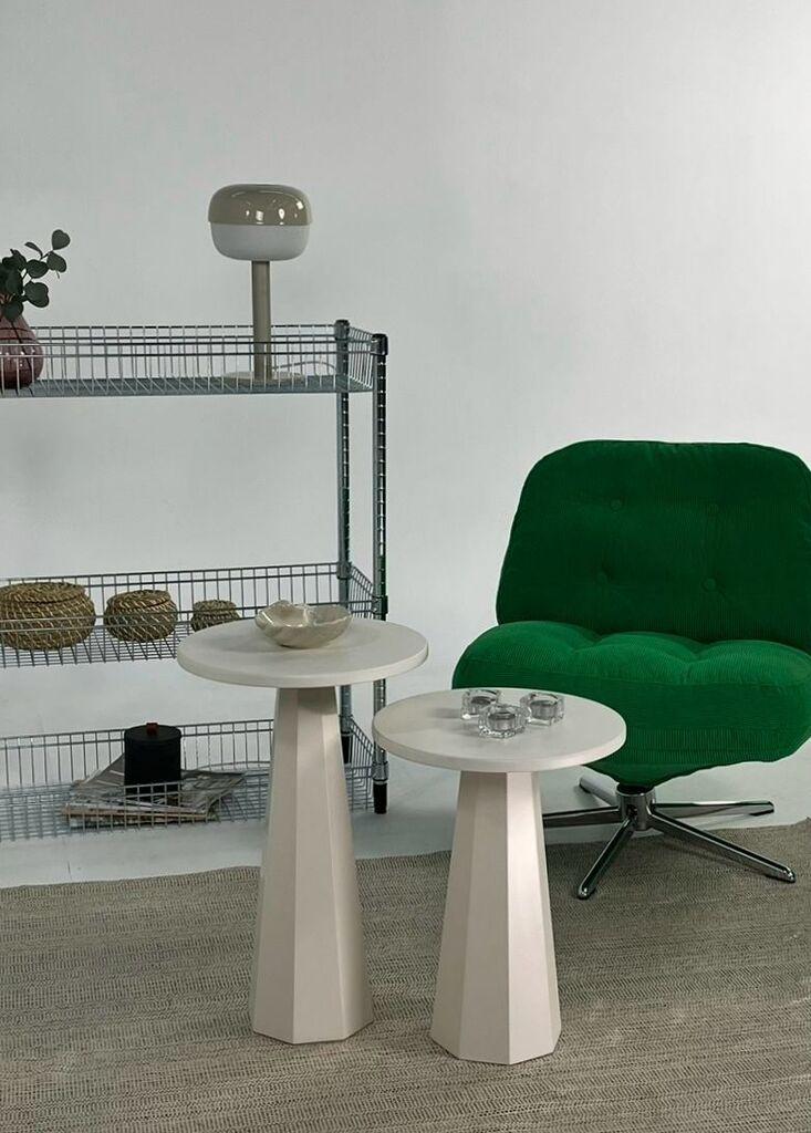 Hanah Home Set klub stolova, Lilyum, 2 komada, Krem