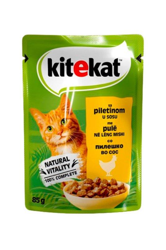 Kitekat Vlažna hrana za odrasle mačke, piletina, 85g