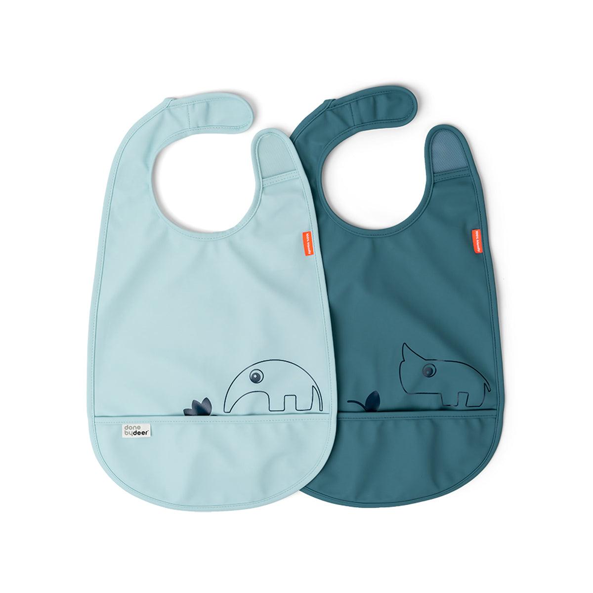 DONE BY DEER Portikla za bebe Deer Friends W/Velcro, 2 komada, Plava