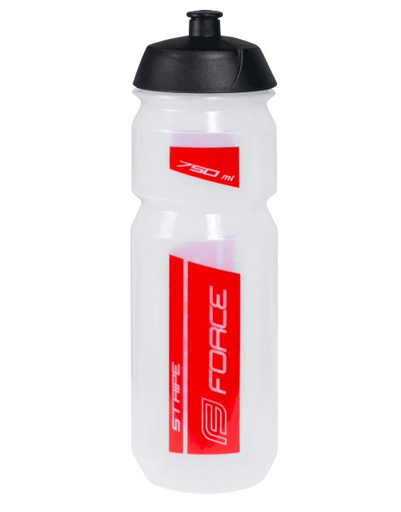 FORCE Flaša za vodu STRIPE 0.75 l, Providno - crveni