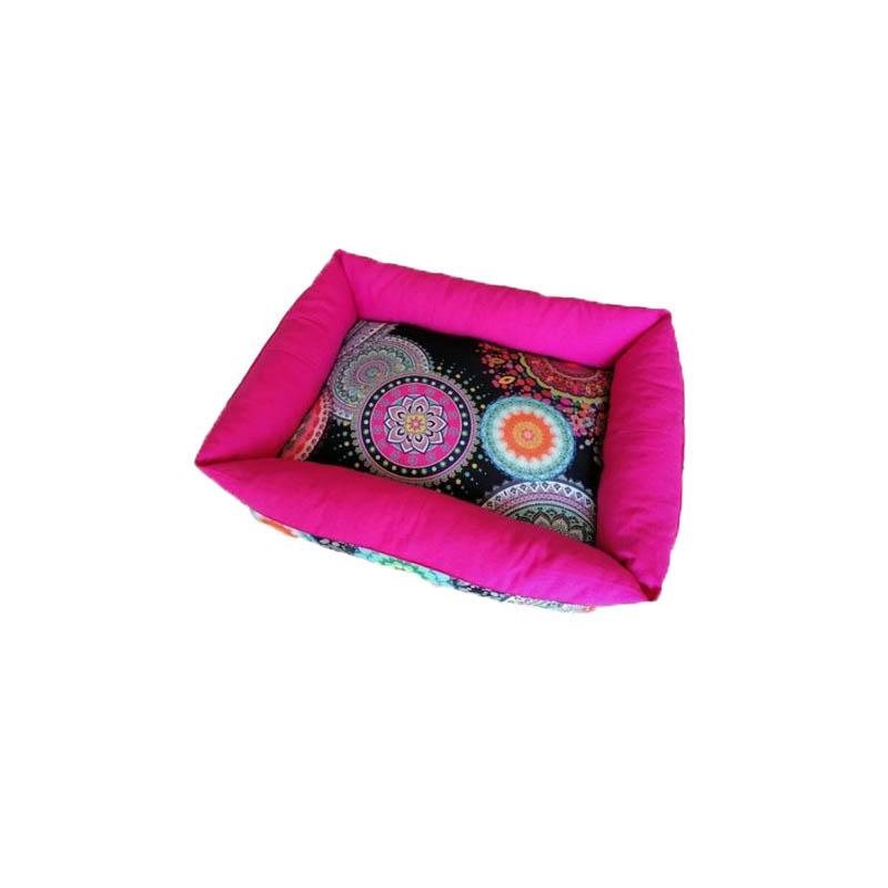 QUSHIN Jastuk za pse nest gypsy, XS/S, Roze- šareni