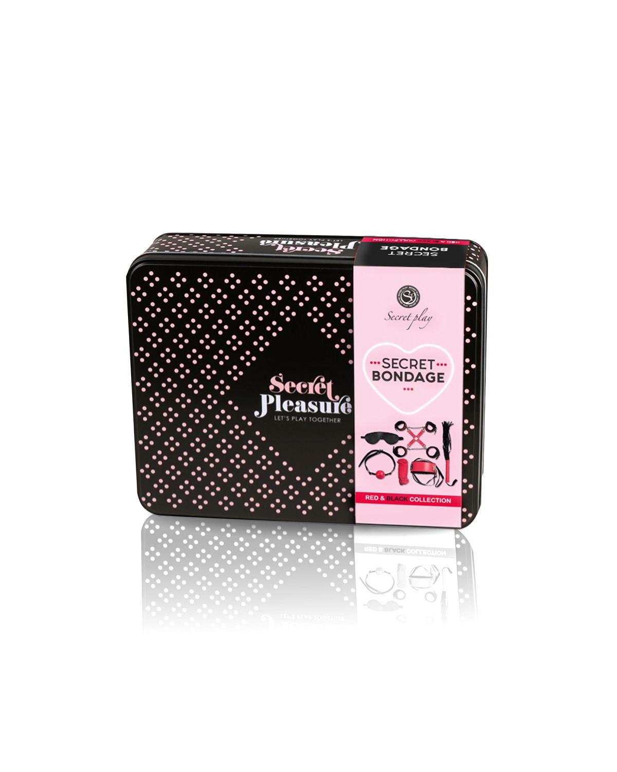 SECRET PLAY BDSM set Komplet za vezivanje Red & Black collection