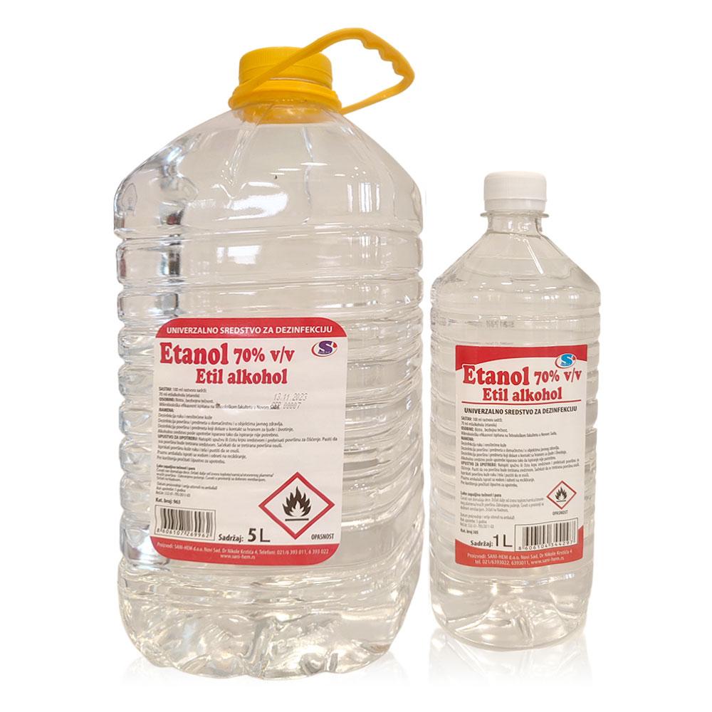 SANI-HEM Sredstvo za dezinfekciju Etanol 70% - Etil alkohol, 5l
