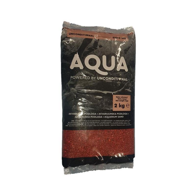 AQUA Kvarcni šljunak za akvarijum, 2 kg, 2-3 mm, Crveni