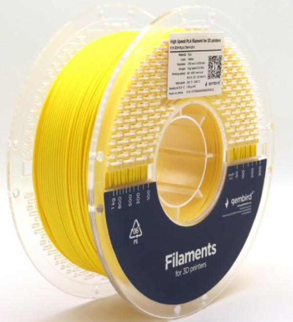 GEMBIRD Filament velike brzine za 3D štampač  3DP-PLA1.75HY-01-Y, Žuti
