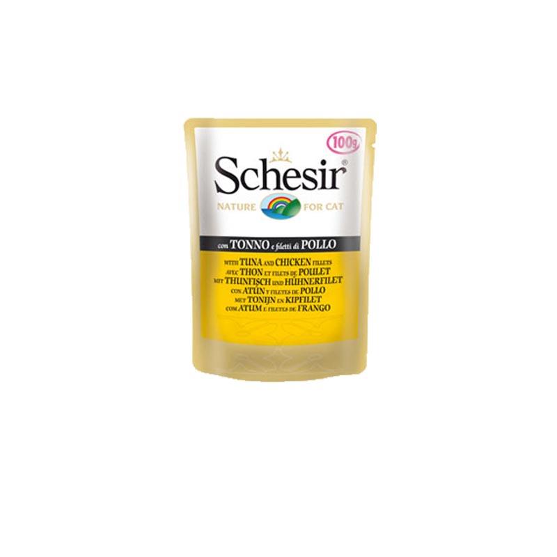 SCHESIR Hrana za mačke, Tuna i piletina, 100g