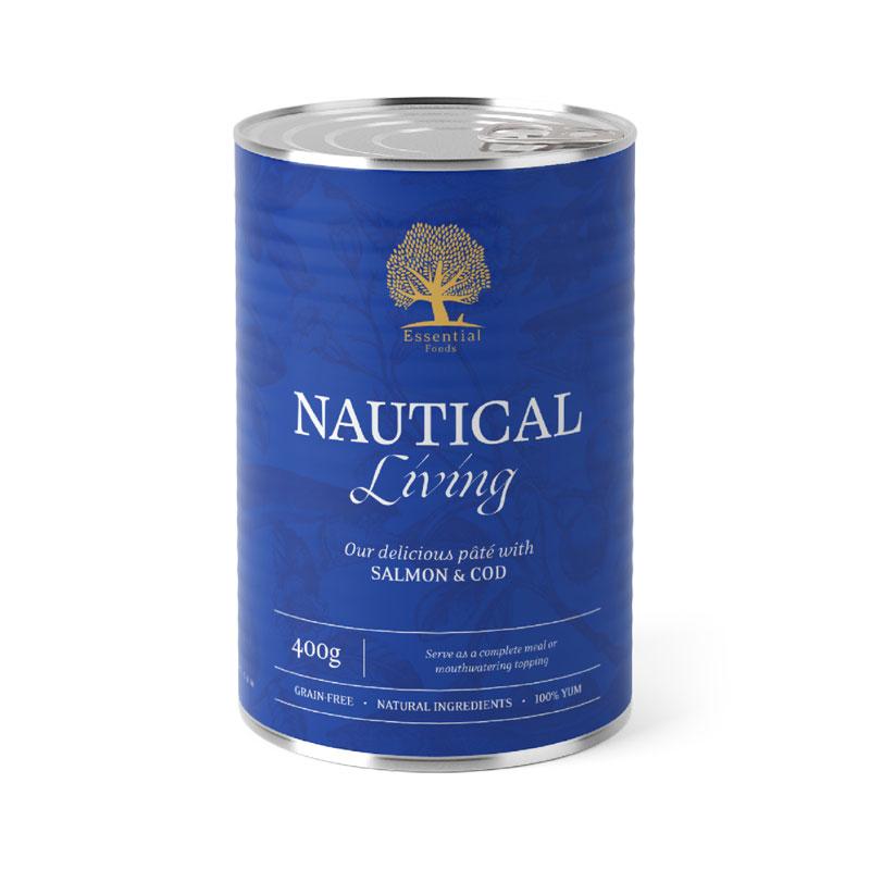 ESSENTIAL Pašteta za pse Nautical living, Losos, 400g
