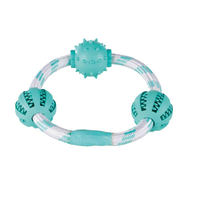 TRIXIE Igračka za pse Prsten od kanapa Denta Fun, Plava