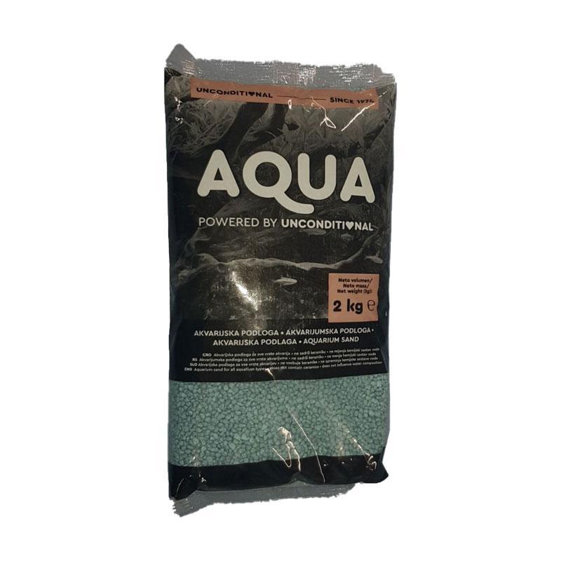 AQUA Kvarcni šljunak za akvarijum, 2 kg, 2-3 mm, Nebesko plavi