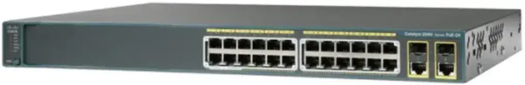 Cisco Catalyst 2960 Plus Switch, 24x 10/100 (8 PoE) + 2 T/SFP, Refabrikovan